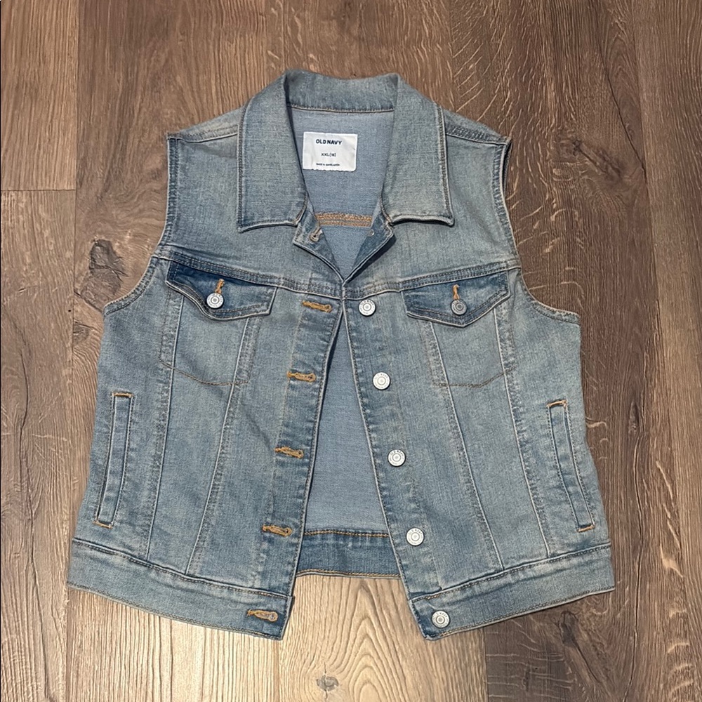 Old Navy Light Blue Denim Vest